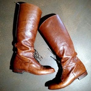 Justin Leather Vintage Riding Boots